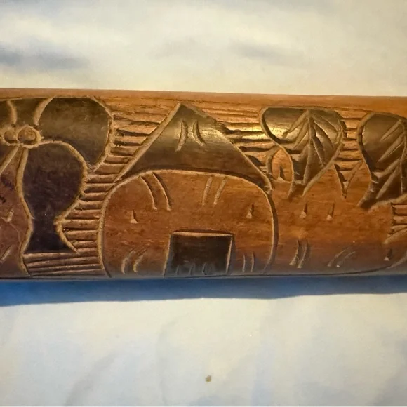 Vintage 1950shand carved mancala board game